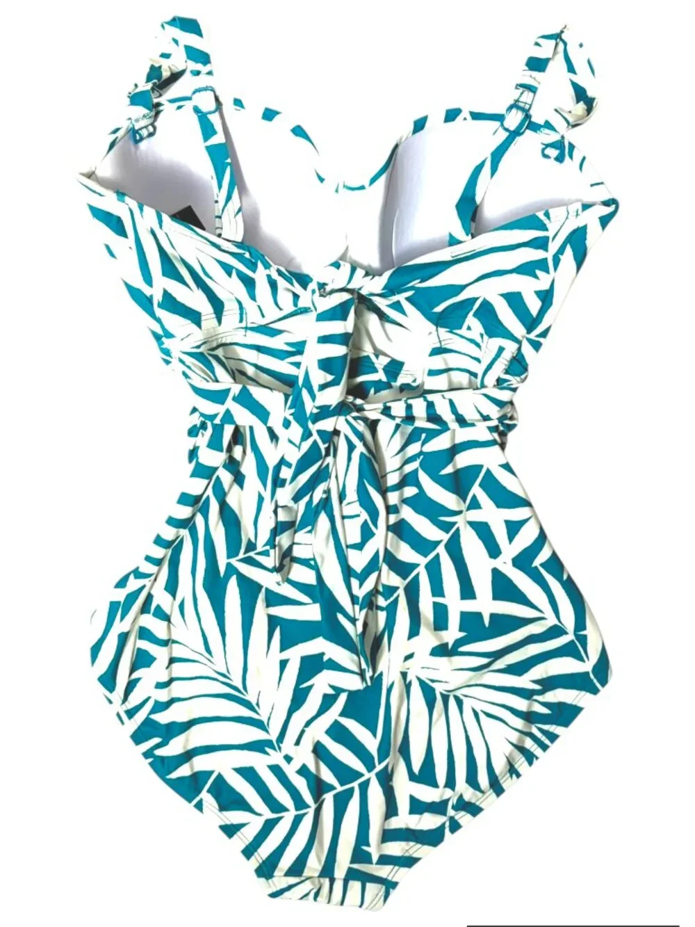 Coco Reef 32DD Royal Palm One Piece Swimsuit Moonstone Blue Convertible Straps - Picture 8 of 14